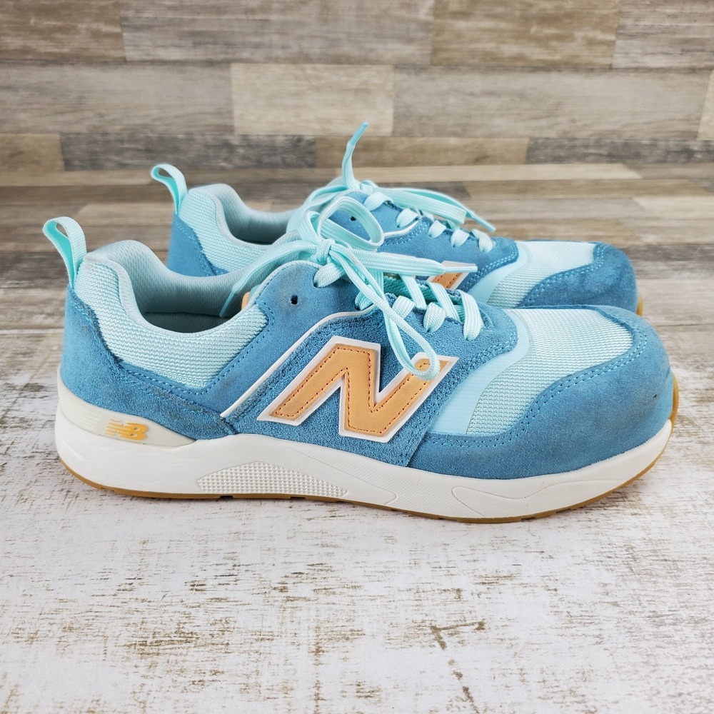 New Balance Elite Lite Womens Safety Shoes Sz 10.5 Milky Blue Comp Toe Sneakers